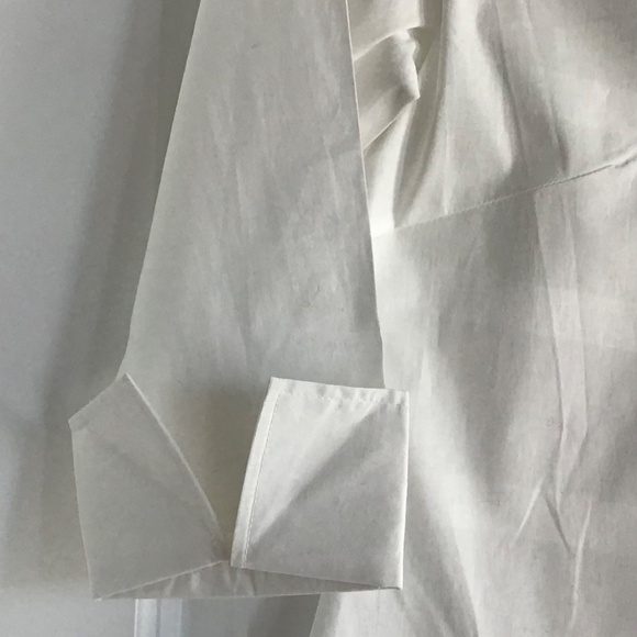 Suzyshier White 3/4 length sleeve white blouse size M - Picture 5 of 7